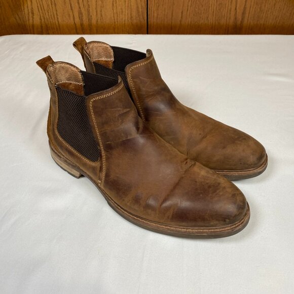Florshiem Lodge Plain Toe Gore Men's Boots 9 Brown - Picture 1 of 13